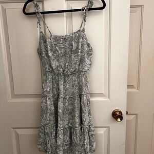 Wallflower Light Gray Floral Mini Dress